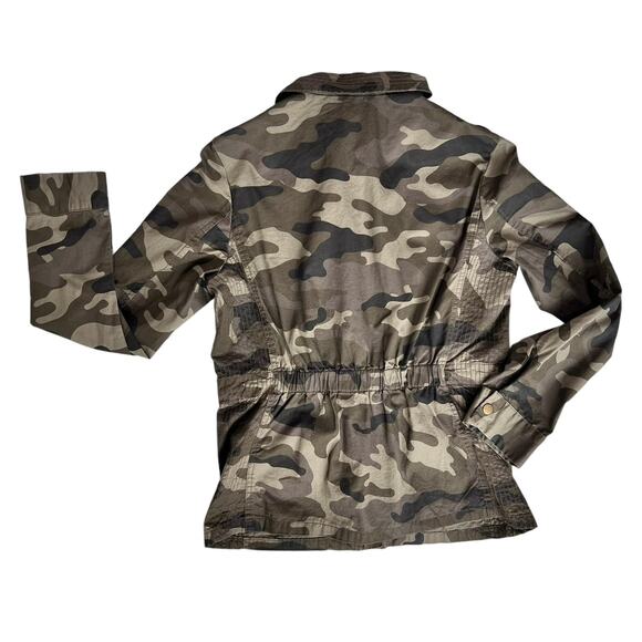 Camo Green‎ Military Jacket Women Medium Army Lightweight Utility Cotton Grunge - Picture 3 of 14